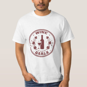 Camiseta Retro Wine Goals - Garrafa de Vinho Vinta