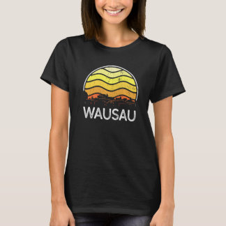 Camiseta Retro Wisconsin Wausau Visitors Skyline Vintage Ur