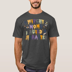 Camiseta Retro Witchy Mãe Construiu Personagem Halloween Ma