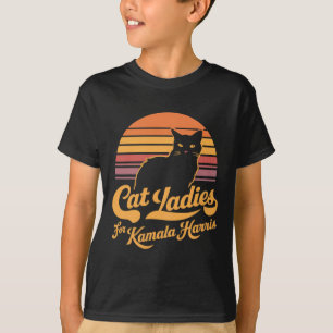 Camiseta Retro Womens Kamala Harris Lady Cat