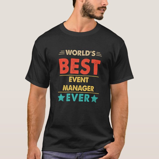 Camiseta Retro World's Best Event Manager Ever   (Frente)