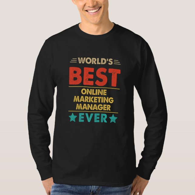 Camiseta Retro World's Best Online Marketing Manager Ever   (Frente)