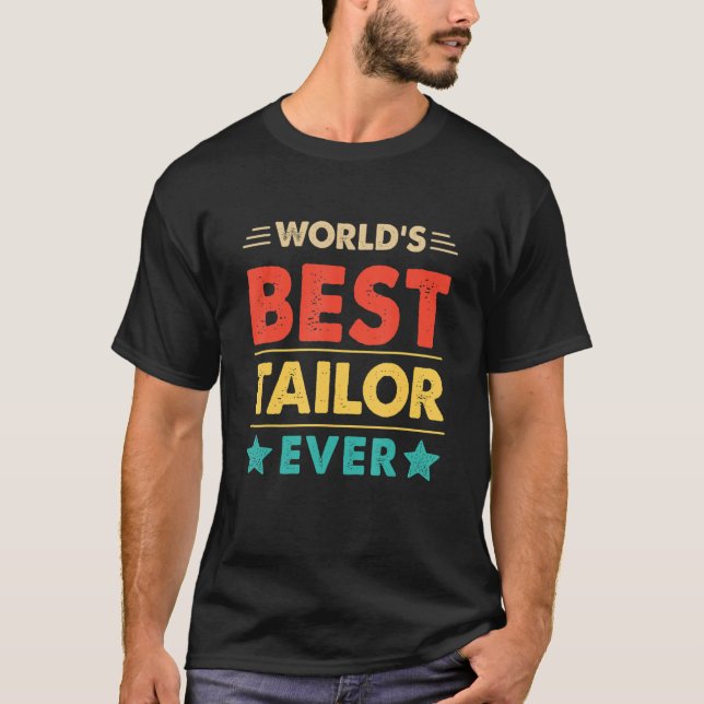 Camiseta Retro World's Best Tailor Ever (Frente)