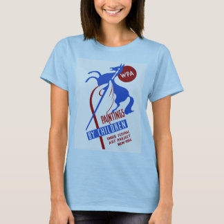 Camiseta Retro WPA Arte Arte com desenho manual