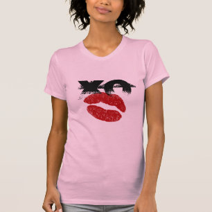 Camiseta retrô XO XO beije-me / Festa divertida pa