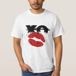 Camiseta retrô XO XO beije-me / Galinhas, Festa Di