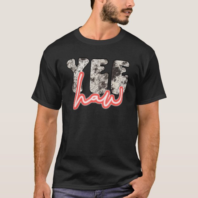 Camiseta Retro Yee Haw Howdy País Ocidental Sul (Frente)