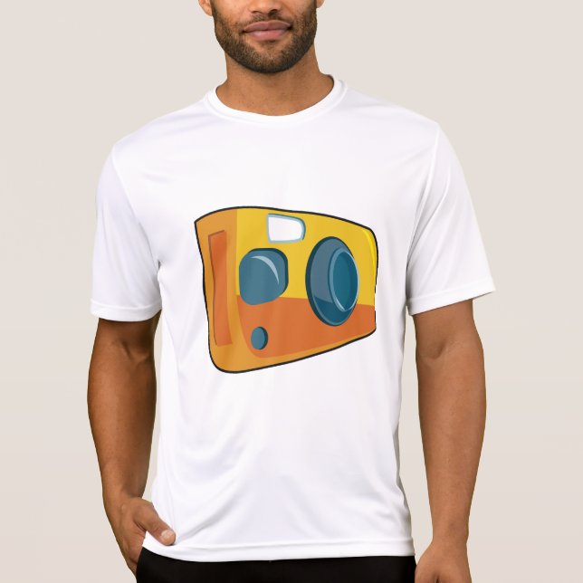 Camiseta Retro Yellow Point and Shoot Film Camera (Frente)