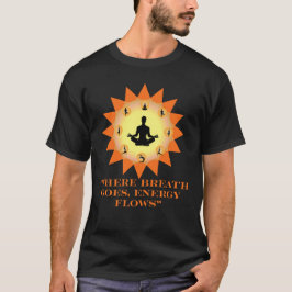 Camiseta Retro Yoga Quote Powered by Breath (