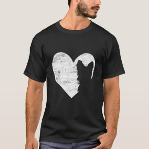 Camiseta Retro Yorkshire Terrier Dog Heart Dia de os namora
