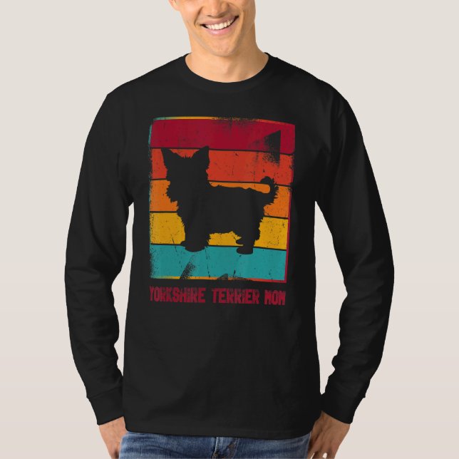 Camiseta Retro Yorkshire Terrier Mãe Proprietária Mãe Pet M (Frente)