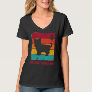 Camiseta Retro Yorkshire Terrier Mãe Proprietária Mãe Pet M