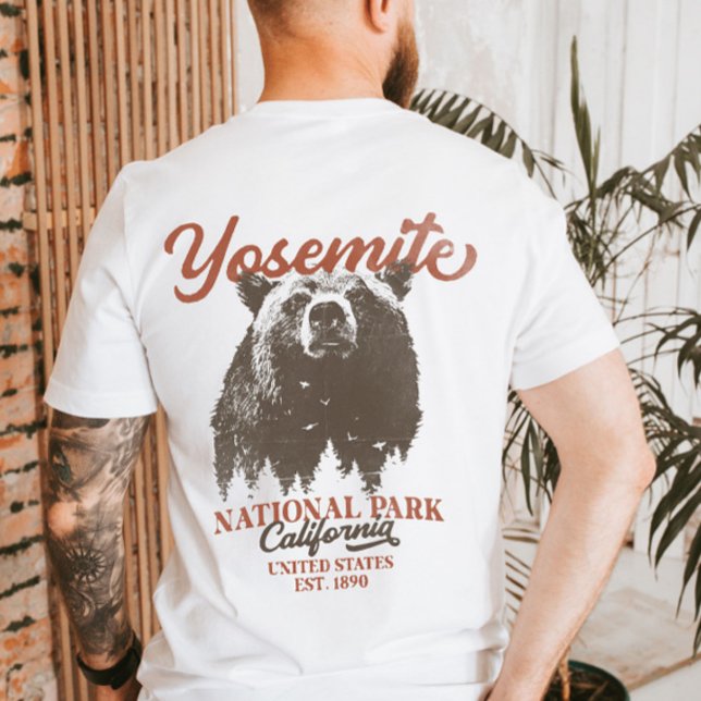 Camiseta Retro Yosemite National Park California Black Bear (Criador carregado)