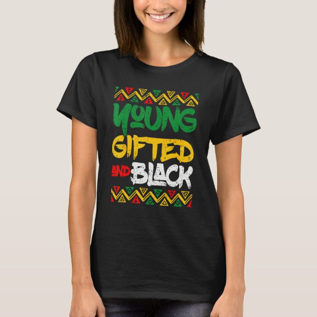 Camiseta Retro Young Gifted And Black History Month African (Frente)