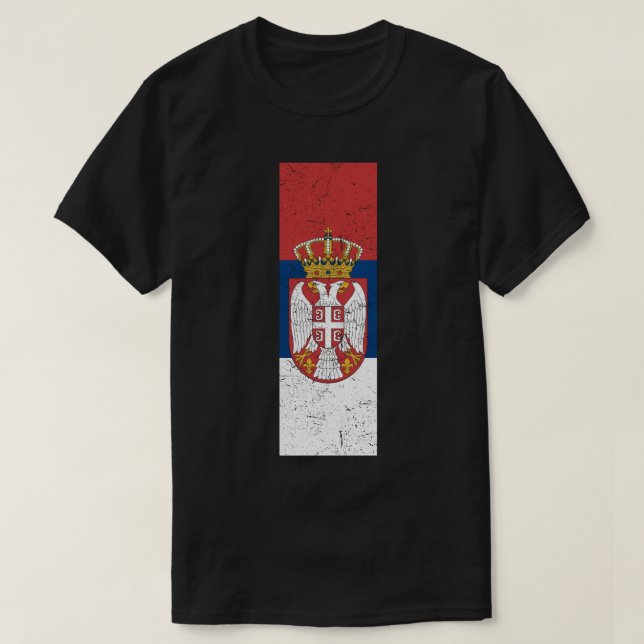 Camiseta Retro Zastava i Grb Srbije (Frente do Design)
