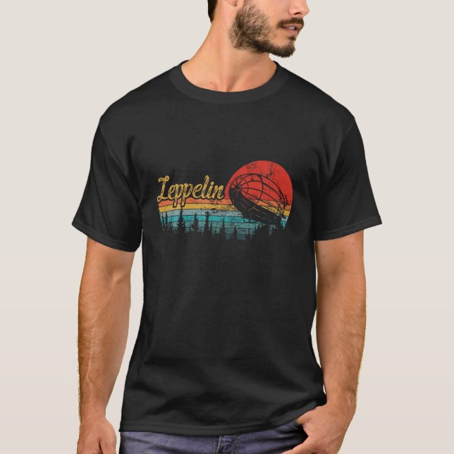 Camiseta Retro Zeppelin 70s Dirigível Navio Blimp Zepelin (Frente)