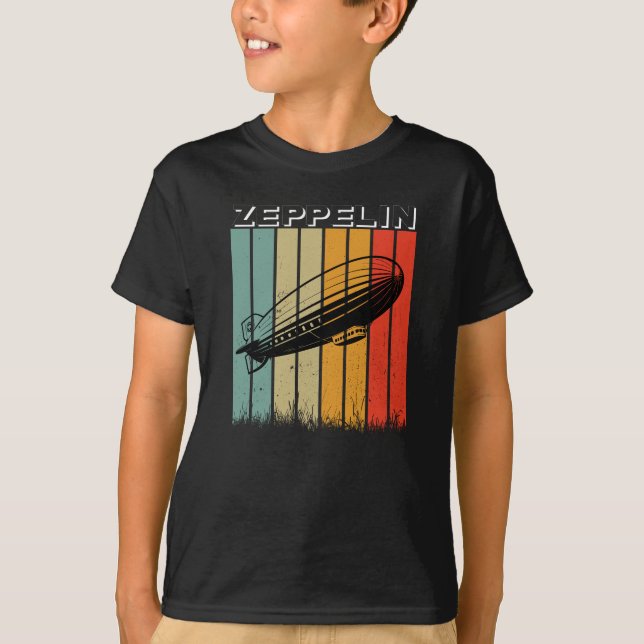 Camiseta Retro Zeppelin Dirigible Airship Zepelin Zepplin (Frente)