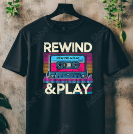 Camiseta retroceder e jogar