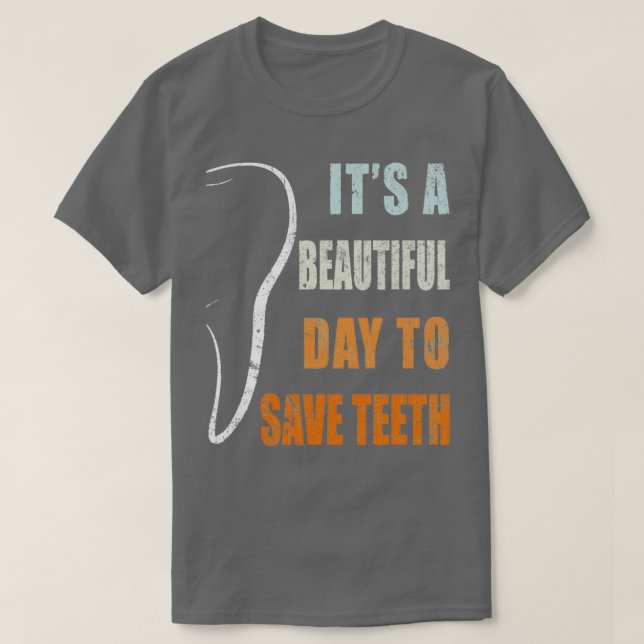 Camiseta Retroceder Salve o Dentist Dental Hygienist Assist (Frente do Design)