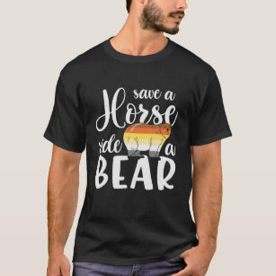 Camiseta Retroceder Salve Um Cavalo Um Urso LGBT - Gay Engr