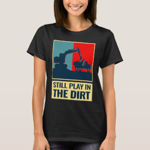 Camiseta retroescavadeira trabalho pesado vintage para home