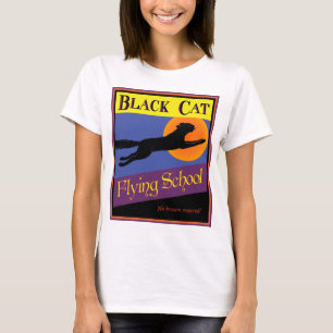 Camiseta Retron Halloween, Escola Voadora de Gato