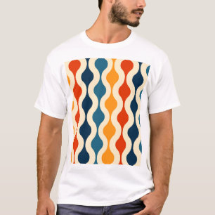Camiseta Retronostálgico, colorido, fundo sem costura.