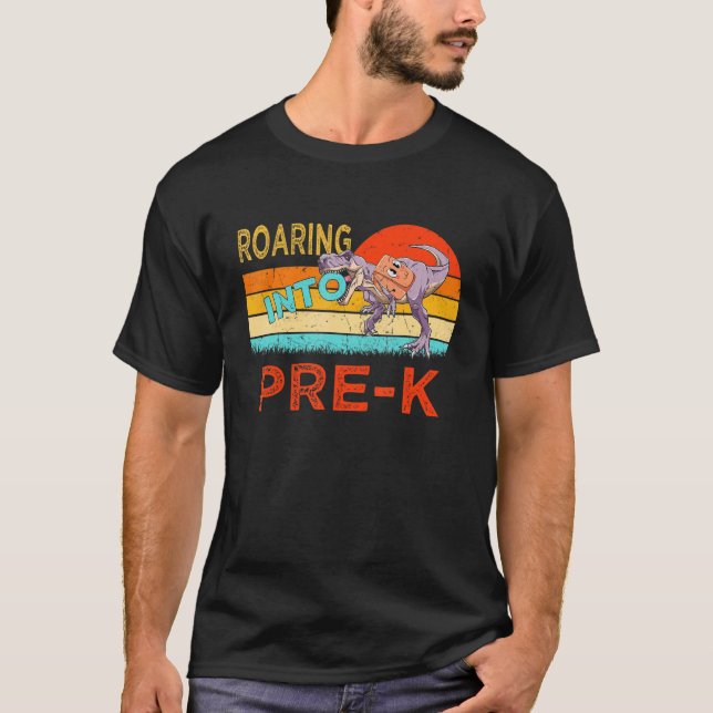 Camiseta Retrorando Para Antes Do Dinossauro K Rex De Volta (Frente)