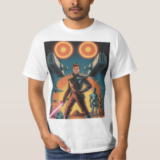 Camiseta Retrorística Galáctica - Dois sóis e Droi
