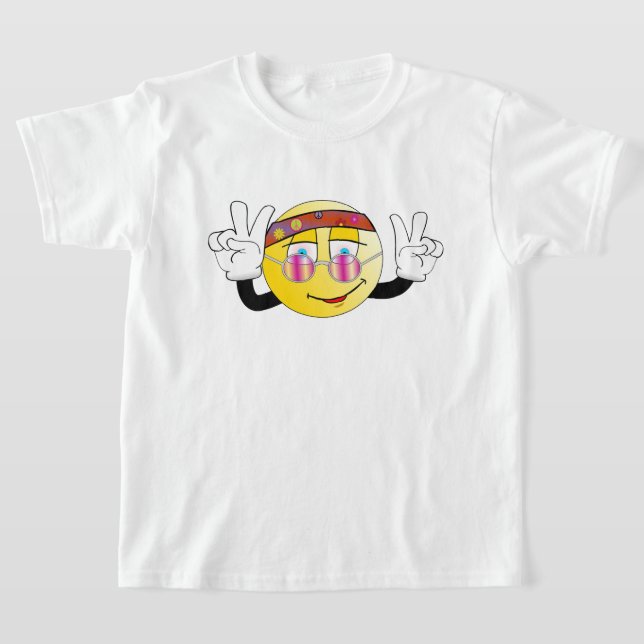 Camiseta Retrorna a design de paz Emoji T-Shirt. (Postura )