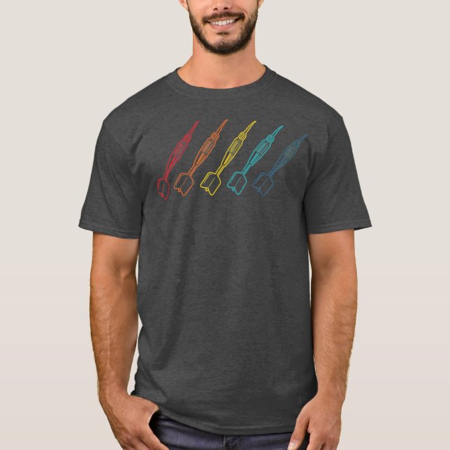 Camiseta Retrorna dardos de cores exclusivos (Frente)