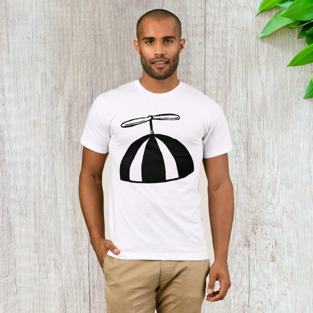 Camiseta Retrorropropulsor Beanie Whimsical Black and White (Criador carregado)