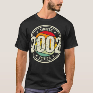 Camiseta Retrospectiva Vintage de 20 anos 2002 Edição limit