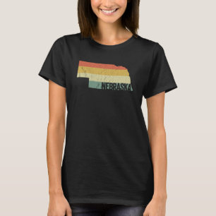 Camiseta Retrospectiva Vintage Sunset em Fôlego, Nebraska T