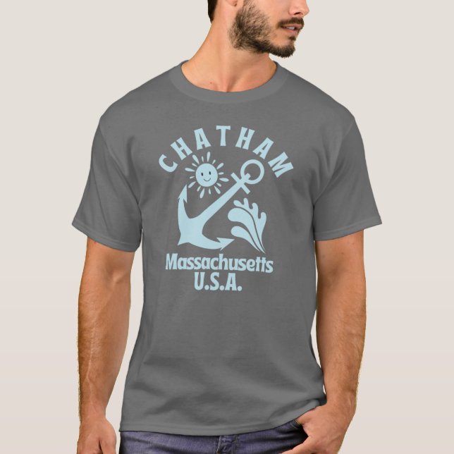 Camiseta RetroStyle Chatham Massachusetts USA Nautical Blue (Frente)