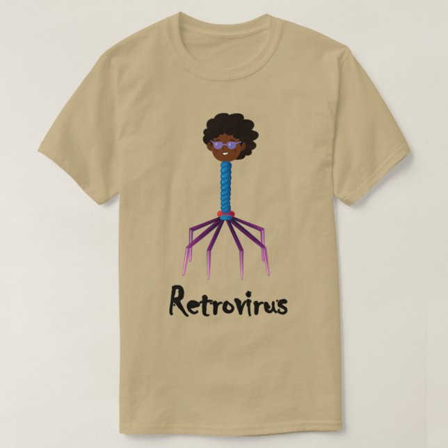 Camiseta Retrovirus Science Themed Design (Frente do Design)
