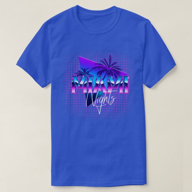 Camiseta Retrowave de Miami Nights Florida (Frente do Design)