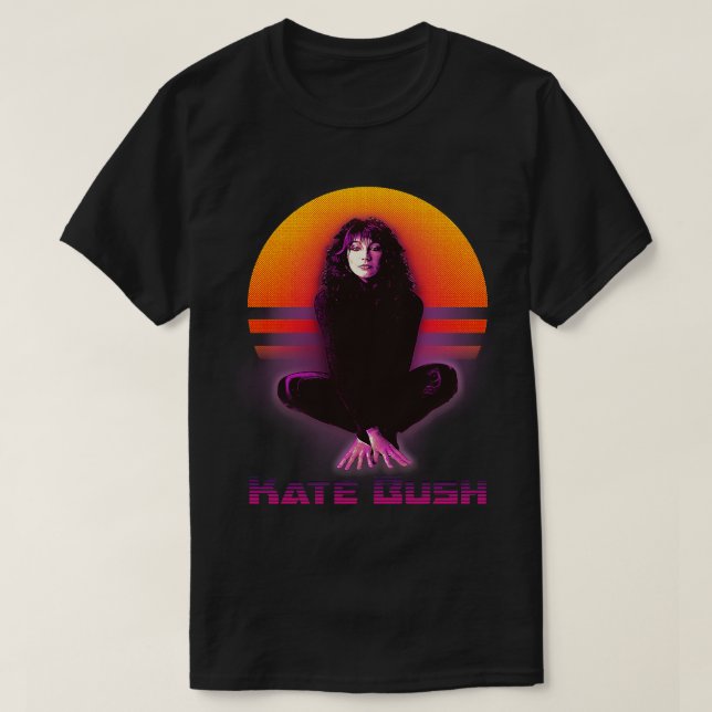Camiseta Retrowave Kate Bush Fanart Design (Frente do Design)