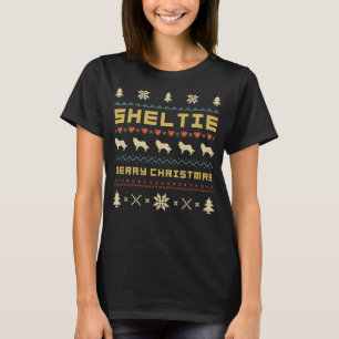 Camiseta RetrT-Camisa feia do vintage da camisola do Natal