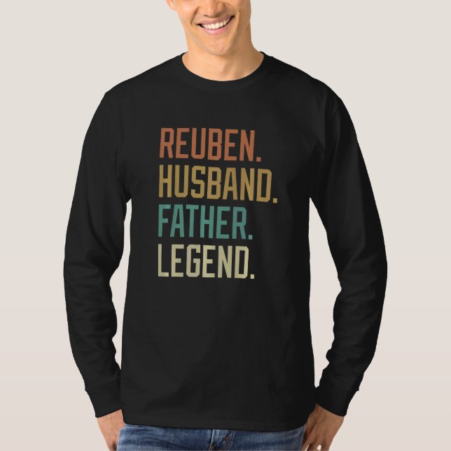 Camiseta Reuben Husband Father Legend Father's Day Retro   (Frente)