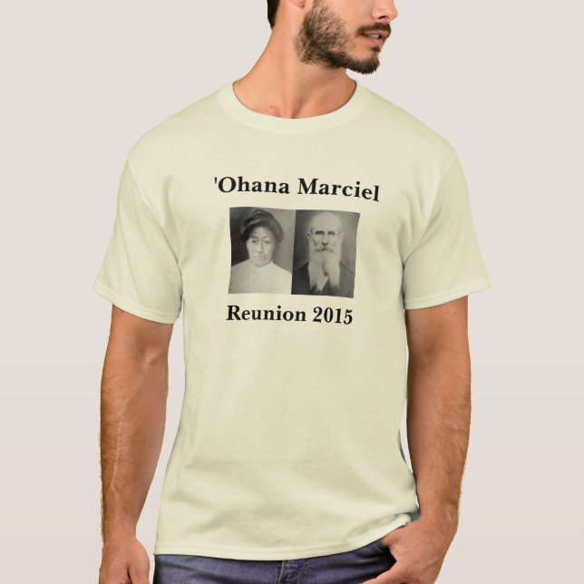 Camiseta Reunião 2015 de Marciel: ʻOhana do Sénior de (Frente)