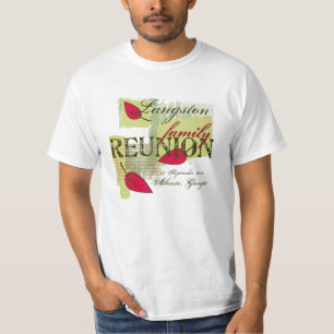 Camiseta Reunião da Família de Nomes Personalizados do Red 