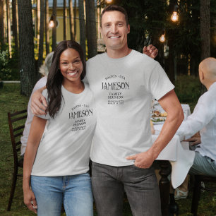 Camiseta Reunião da Família de Script Clássico de Arch Pers