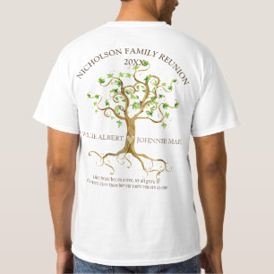 Camiseta Reunião da família Raízes da Árvore de Root Ad