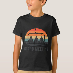 Camiseta Reunião de Conselho de Snowboard Esquiador Elevado