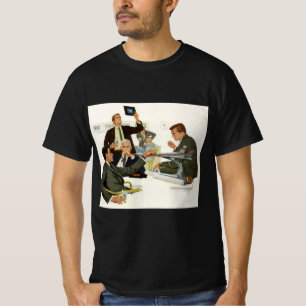 Camiseta Reunião de executivos de negócios vintage e compan