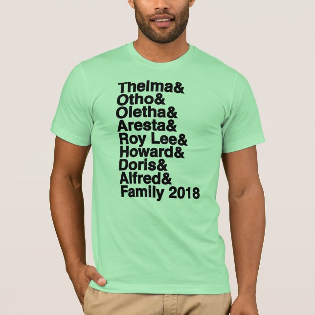Camiseta Reunião de família 2018 (Frente)