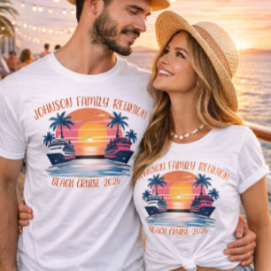 Camiseta Reunião de Família na Praia Cruzeiro Personalizado