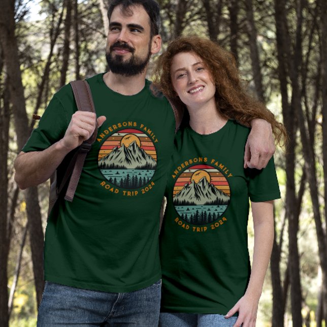 Camiseta Reunião de Férias de Viagem da Família Personaliza (Criador carregado)