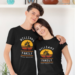 Camiseta Reunião Divertida de Família Férias de Verão Praia